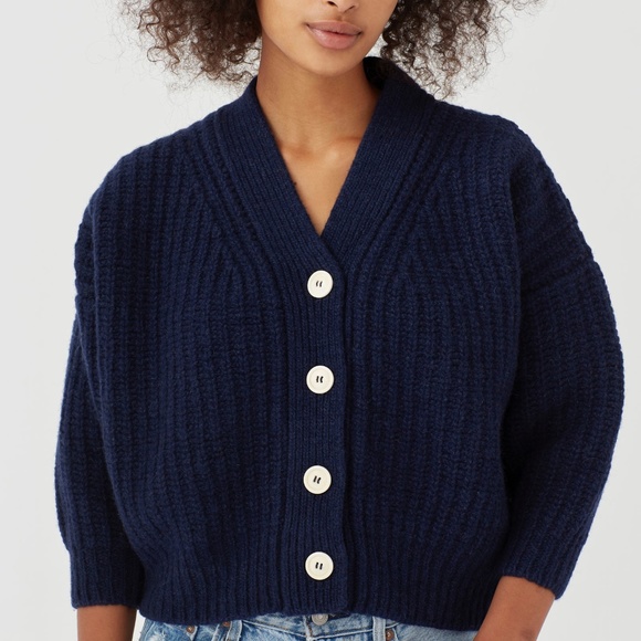 Babaa Sweaters - Babaa cardigan woman no19 mini navy